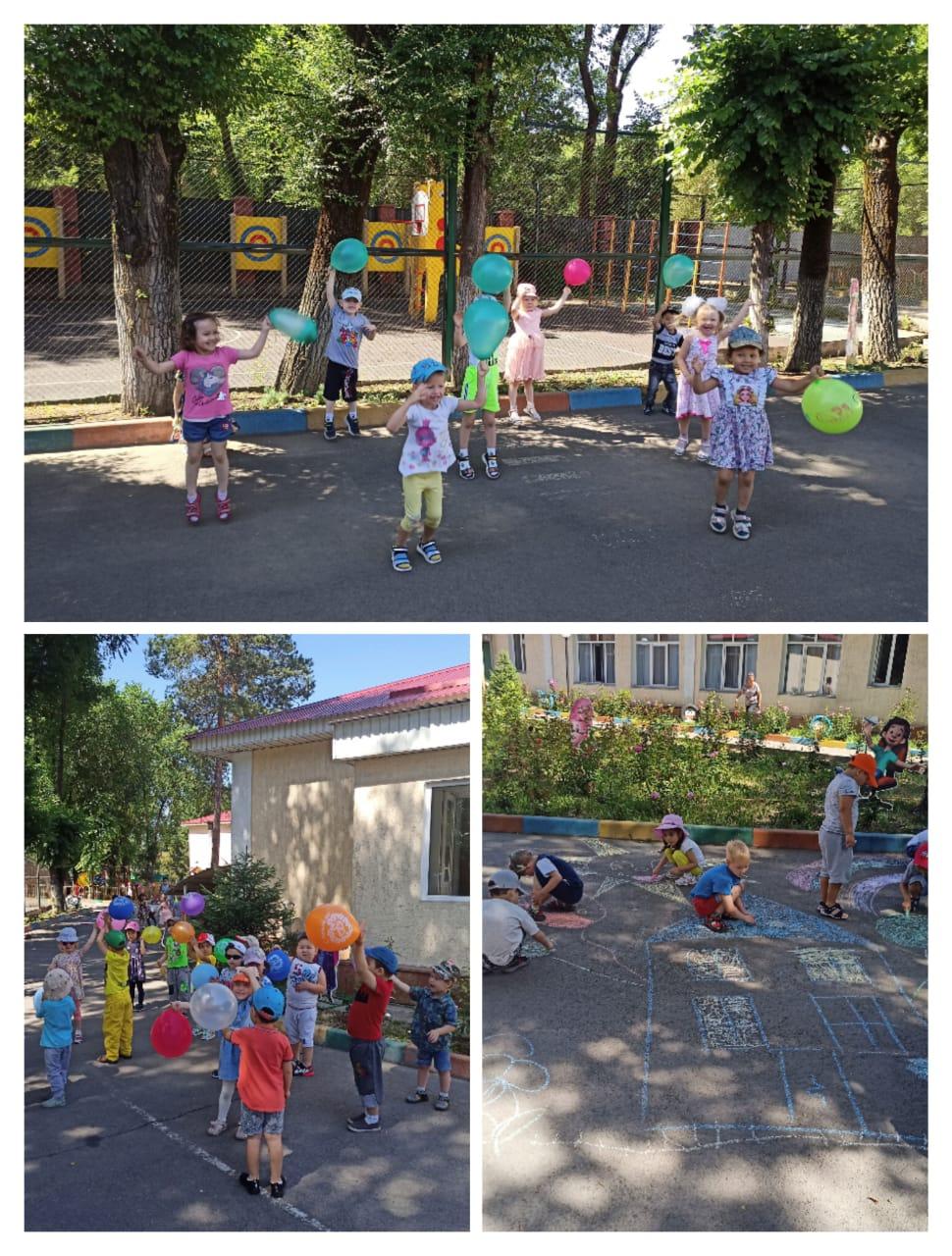 Нетрадиционное рисование в честь дня защиты детей.